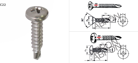 สกรูปลายสว่าน SUS JF+(เตเปอร์), JP+(กลมนูน)