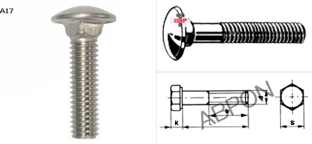 สกรูน๊อตกลมโครเมียม
