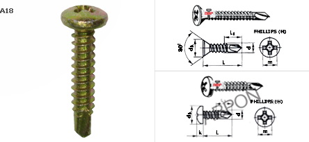 สกรูปลายสว่าน JF+, JP+ (รุ้ง)