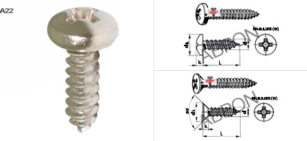 เกลียวเหล็ก ชุบนิเกิล/ชุบดำ หัวกลม JP+, หัวเตเปอร์ JF+