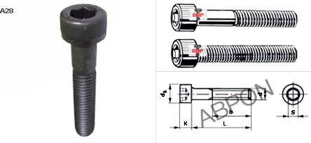 สกรูหัวจมดำ เกลียวละเอียด เกรด 12.9