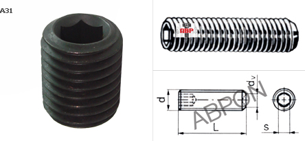 สกรูตัวหนอนดำ เกลียวมิล