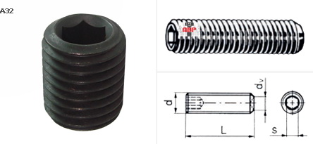 สกรูตัวหนอนดำ เกลียวหุน