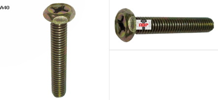 สกรูหัวเหลี่ยมแฉก สีรุ้งทอง (H+)