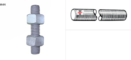 เหล็กสตัดเกลียวตลอดชุบสังกะสี H.D.G ( HOT DIP GAVANIZE )
