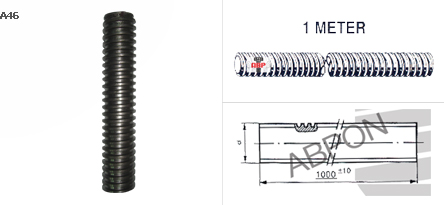 สตัดเกลียวแม่แรง (คางหมู) ยาว 1 เมตร
