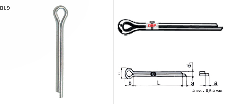 ปิ๊นเหล็ก ชุบขาว