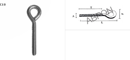 สกรูห่วงเกลียวขวา สแตนเลส 304