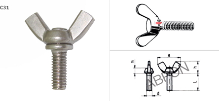 สกรูหางปลา สแตนเลส
