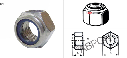 หัวน๊อตล็อคสแตนเลส เกลียวมิล