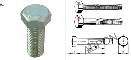 สกรูมิลเหลี่ยมขาว (เกรด 4.6)