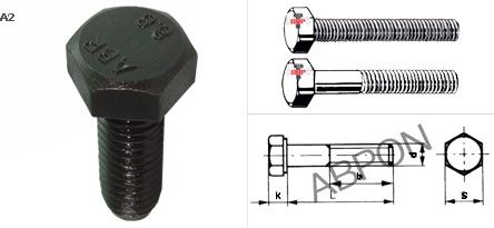 สกรูมิลดำ เหล็กแข็ง เกรด 8.8