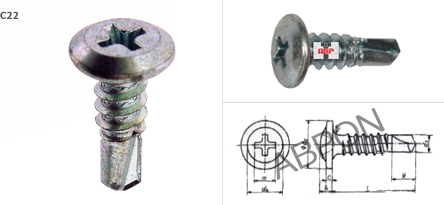 สกรูปลายสว่านหัวเวเฟอร์ SUS