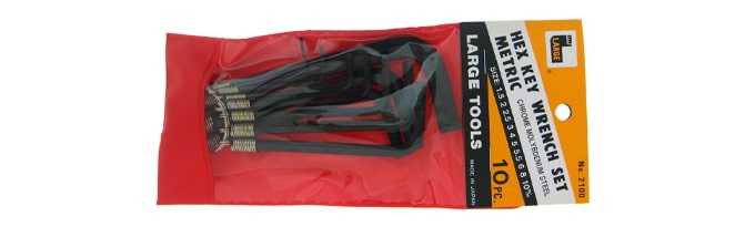 กุญแจหกเหลี่ยมดำ ลาร์จ ญี่ปุ่นแท้ ชุดพวง